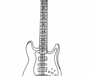 Coloriage Photo Guitare gratuite