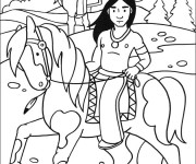 Coloriage et dessins gratuit Indien maternelle à imprimer