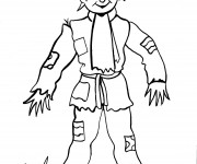 Coloriage &Eacute;pouvantail Jardinier
