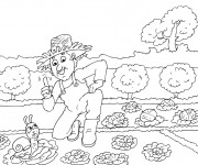 Coloriage Jardin Hugo l'escargot