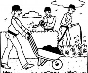 Coloriage Jardin impressionniste