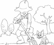 Coloriage et dessins gratuit Jardinier jardin à imprimer