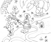 Coloriage Jardinier pour enfant