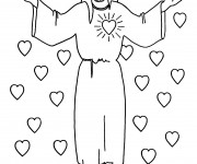 Coloriage Amour de Jésus