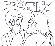 Coloriage Gu&eacute;risons de j&eacute;sus