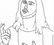 Coloriage et dessins gratuit Jésus Christ à imprimer