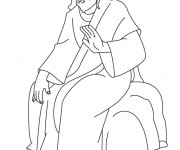 Coloriage J&eacute;sus Christ &agrave; d&eacute;corer