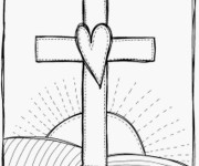 Coloriage J&eacute;sus Croix