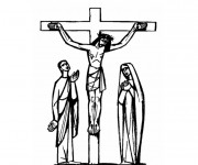 Coloriage jésus crucifié Artistique