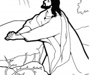 Coloriage Jésus de Nazareth s'adresse à Dieu