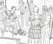 Coloriage jésus et les Romains