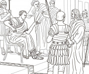 Coloriage j&eacute;sus et les Romains