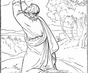 Coloriage J&eacute;sus s&rsquo;adresse &agrave; Dieu