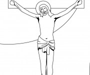 Coloriage Le Crucifiement de J&eacute;sus