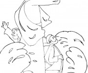 Coloriage Miracle de J&eacute;sus dans La Mer