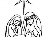 Coloriage Petit J&eacute;sus Catholicisme
