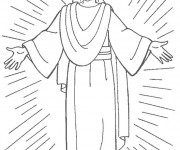 Coloriage R&eacute;surrection de J&eacute;sus maternelle