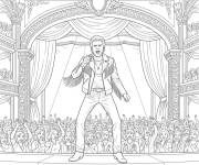 Coloriage Johnny Hallyday au th&eacute;&acirc;tre