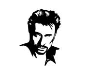Coloriage et dessins gratuit Johnny Hallyday beau gosse à imprimer
