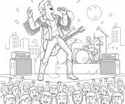 Coloriage Johnny Hallyday en concert