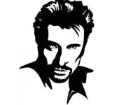 Coloriage et dessins gratuit Johnny Hallyday facile à imprimer