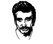 Coloriage et dessins gratuit Photo de Johnny Hallyday à imprimer