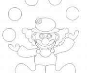 Coloriage D&eacute;coration de Jongleur
