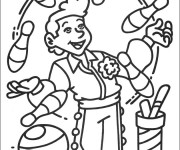 Coloriage et dessins gratuit Jongleur Cirque à imprimer