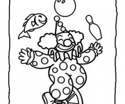 Coloriage Jongleur de Cirque pour se d&eacute;tendre