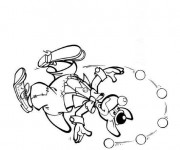 Coloriage Jongleur kangourou