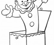 Coloriage Jongleur qui sort de La Bo&icirc;te