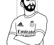 Coloriage Affiche de Karim Benzema