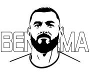 Coloriage Benzema fran&ccedil;ais
