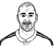 Coloriage et dessins gratuit Benzema souriant à imprimer