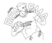 Coloriage Footballeur Benzema fran&ccedil;ais