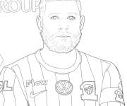 Coloriage Karim Benzema &agrave; Al-Ittihad