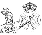 Coloriage Karim Benzema du Real Madrid en couleur