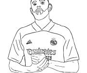 Coloriage Karim Benzema en maternelle