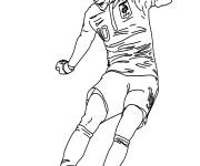Coloriage Karim Benzema tire au but
