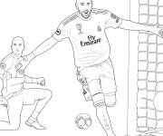 Coloriage Karim Benzema vient de marquer un but