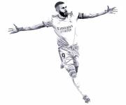 Coloriage et dessins gratuit La joie de Karim Benzema à imprimer