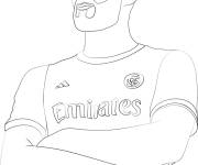 Coloriage et dessins gratuit Portrait de Karim Benzema à imprimer