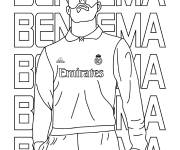 Coloriage Poster de Karim Benzema