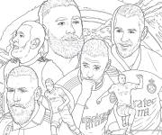 Coloriage Poster de Karim Benzema pour enfants