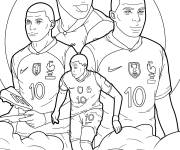 Coloriage Affiche de Kylian Mbapp&eacute;
