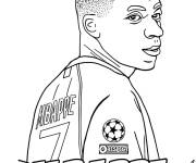 Coloriage Aper&ccedil;u de Kylian Mbapp&eacute;