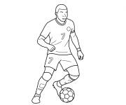 Coloriage Facile Mbapp&eacute;