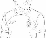 Coloriage Feuille de Kylian Mbapp&eacute;