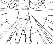 Coloriage Image de Mbapp&eacute; c&eacute;l&eacute;brant