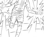 Coloriage et dessins gratuit Joie de Mbapp&eacute; à imprimer